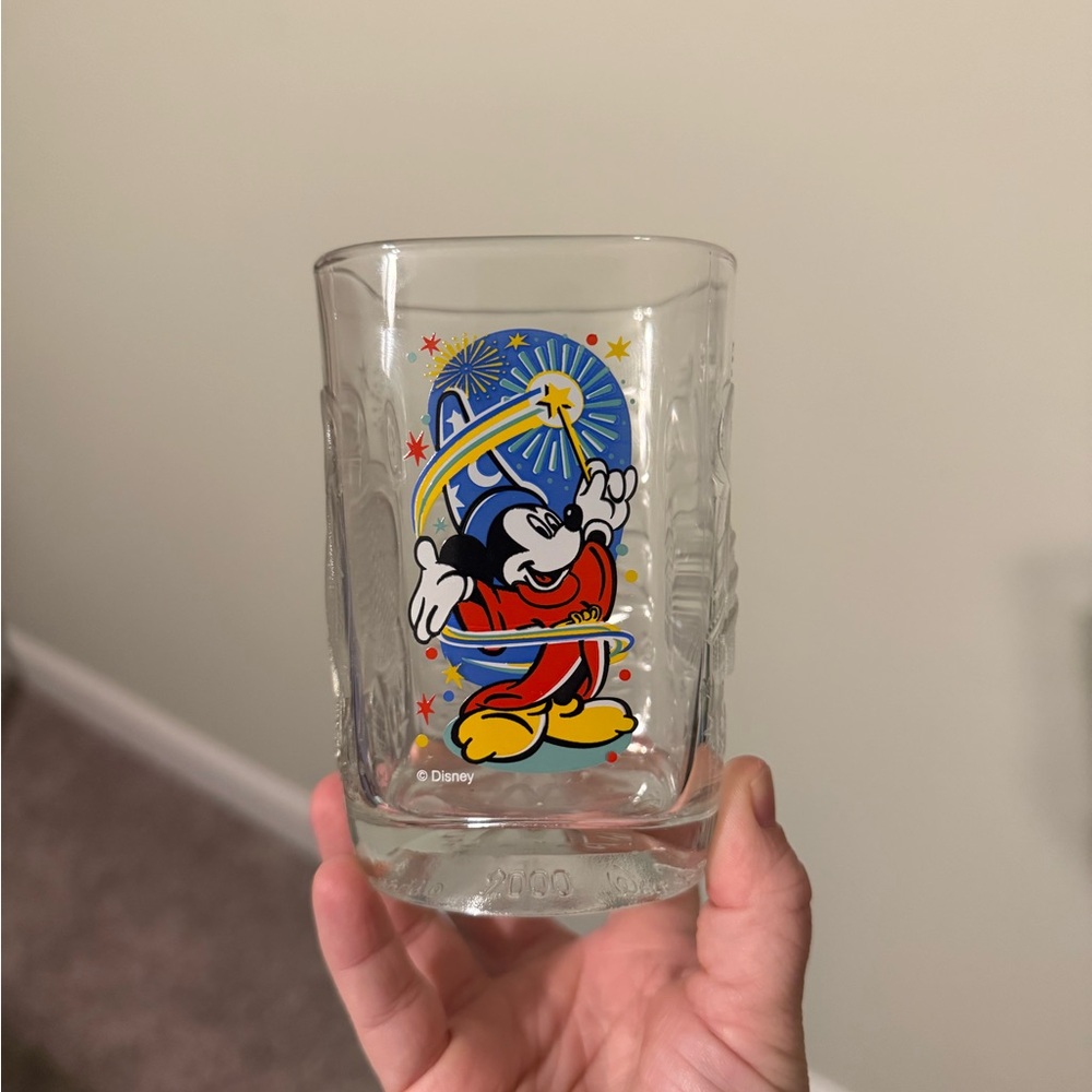 Disney Sorcerer Mickey Colorful Glass Tumbler